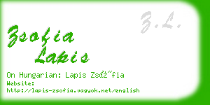 zsofia lapis business card